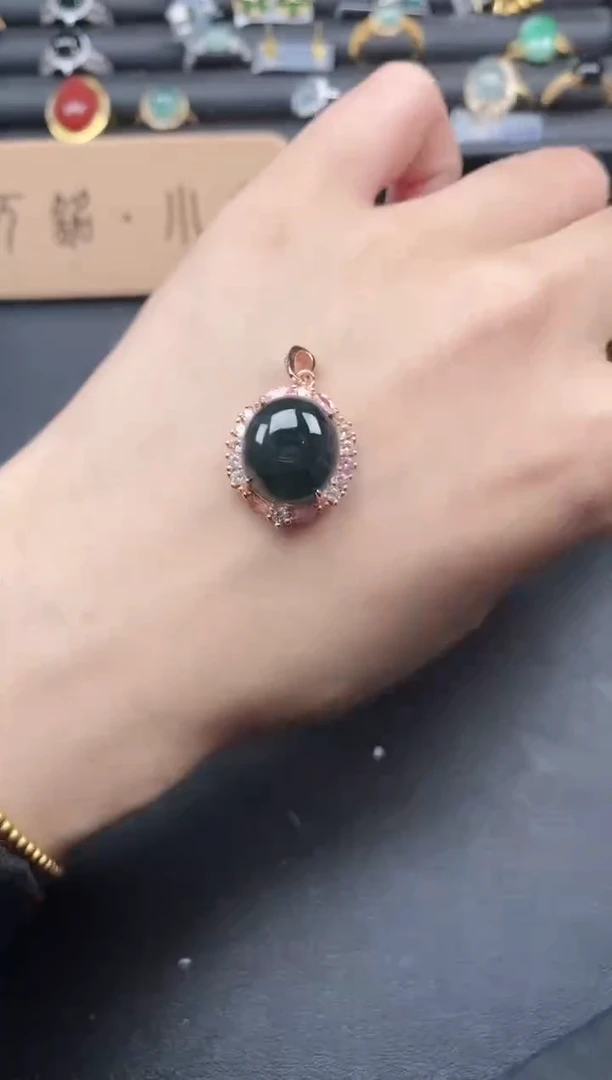 翡翠戒指银S925镶嵌51151
