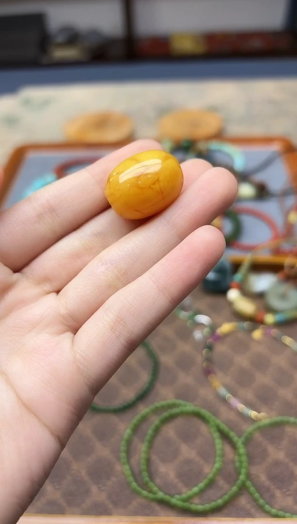 裸石蜜蜡未镶嵌蜜蜡桶珠配饰HS