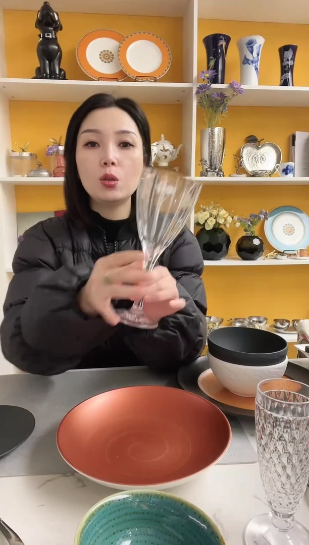 福利款 竖条纹 红酒杯