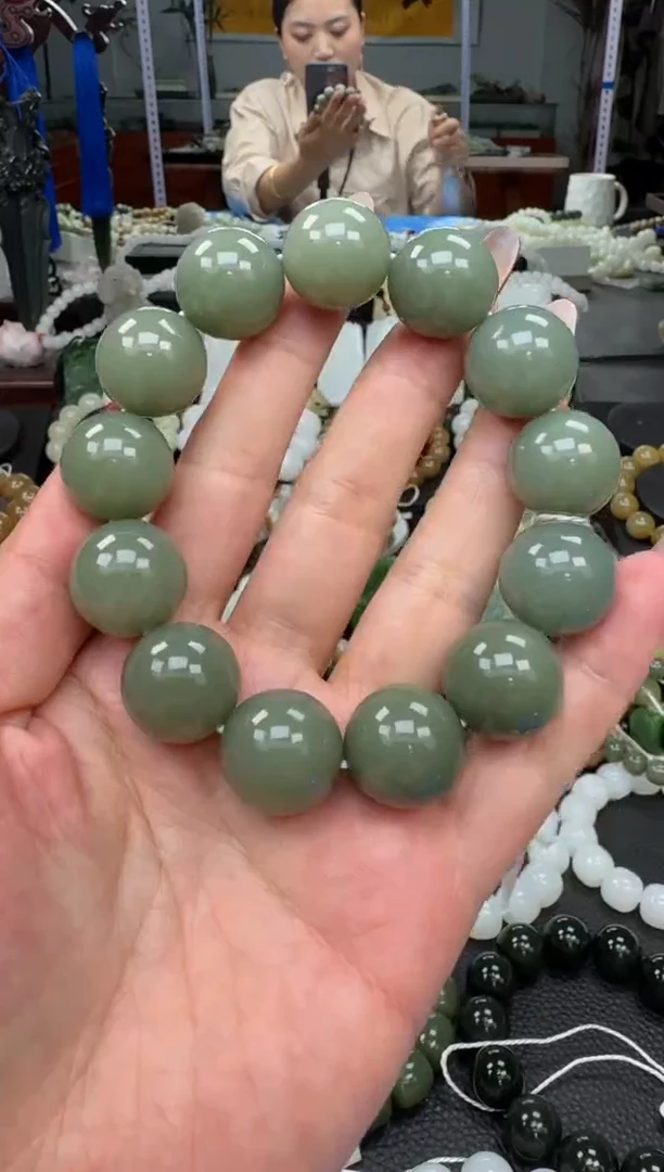 未镶嵌手串和田玉新疆且末蓝卡18