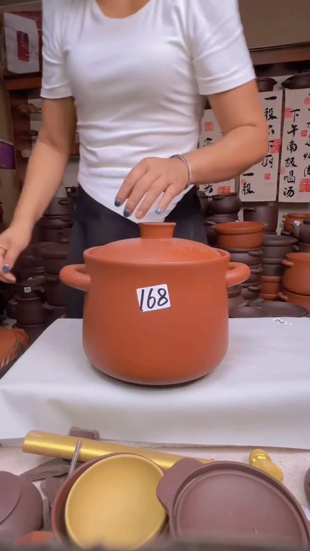 宜兴紫砂微瑕5.5升小蛮腰168