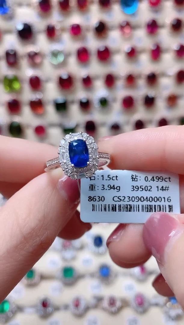 【闪购商品】蓝宝石18K金戒指18K金镶嵌1