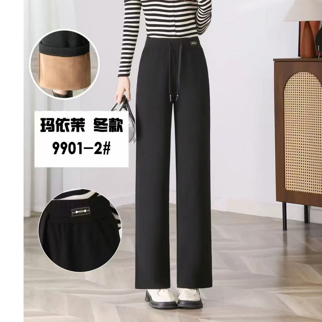 休闲裤字母高腰直筒裤春夏秋冬阔腿裤春秋时尚冬款