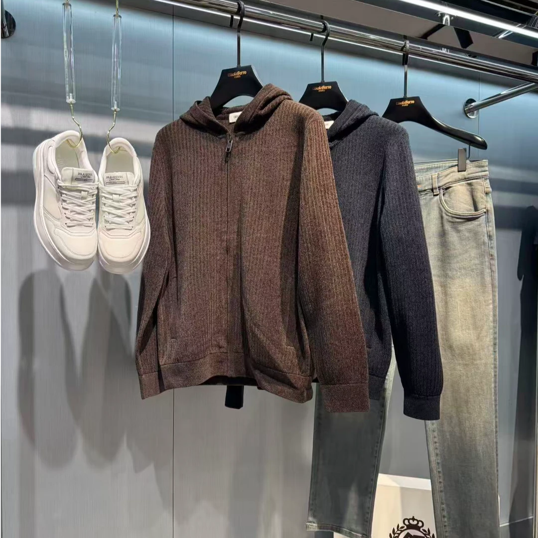 DIKALO FERRE/迪卡里奥 费雷D53ZW535新款男士秋冬雪尼尔连帽外套