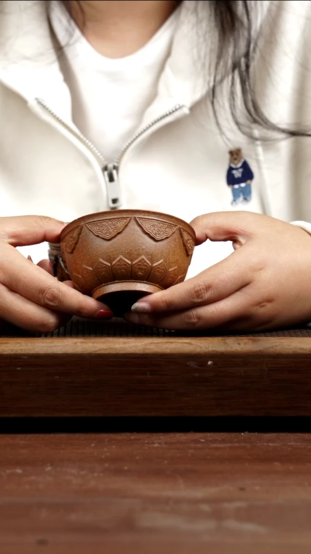 茶壶紫砂龙骨金砂梵莲杯150CC