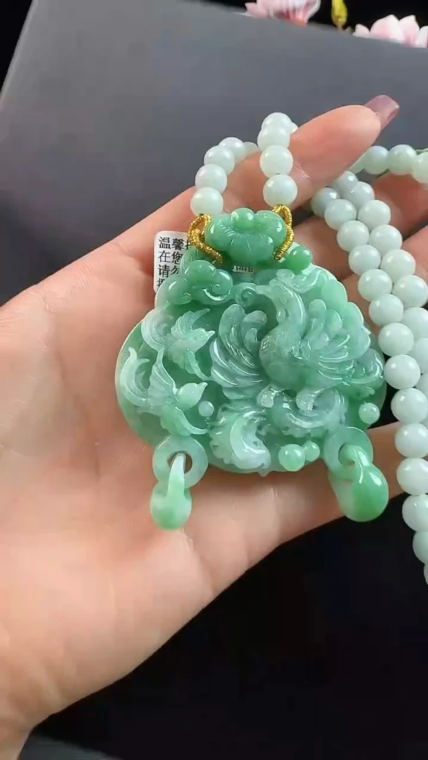 颈饰未镶嵌翡翠百鸟朝凤