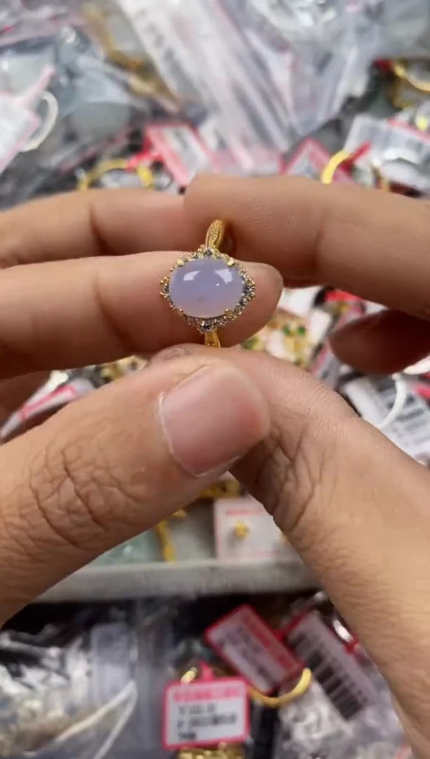 银S925镶嵌戒指翡翠111----1