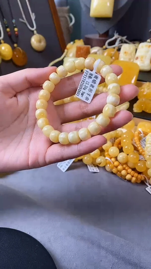 裸石琥珀未镶嵌9mm+老型手串