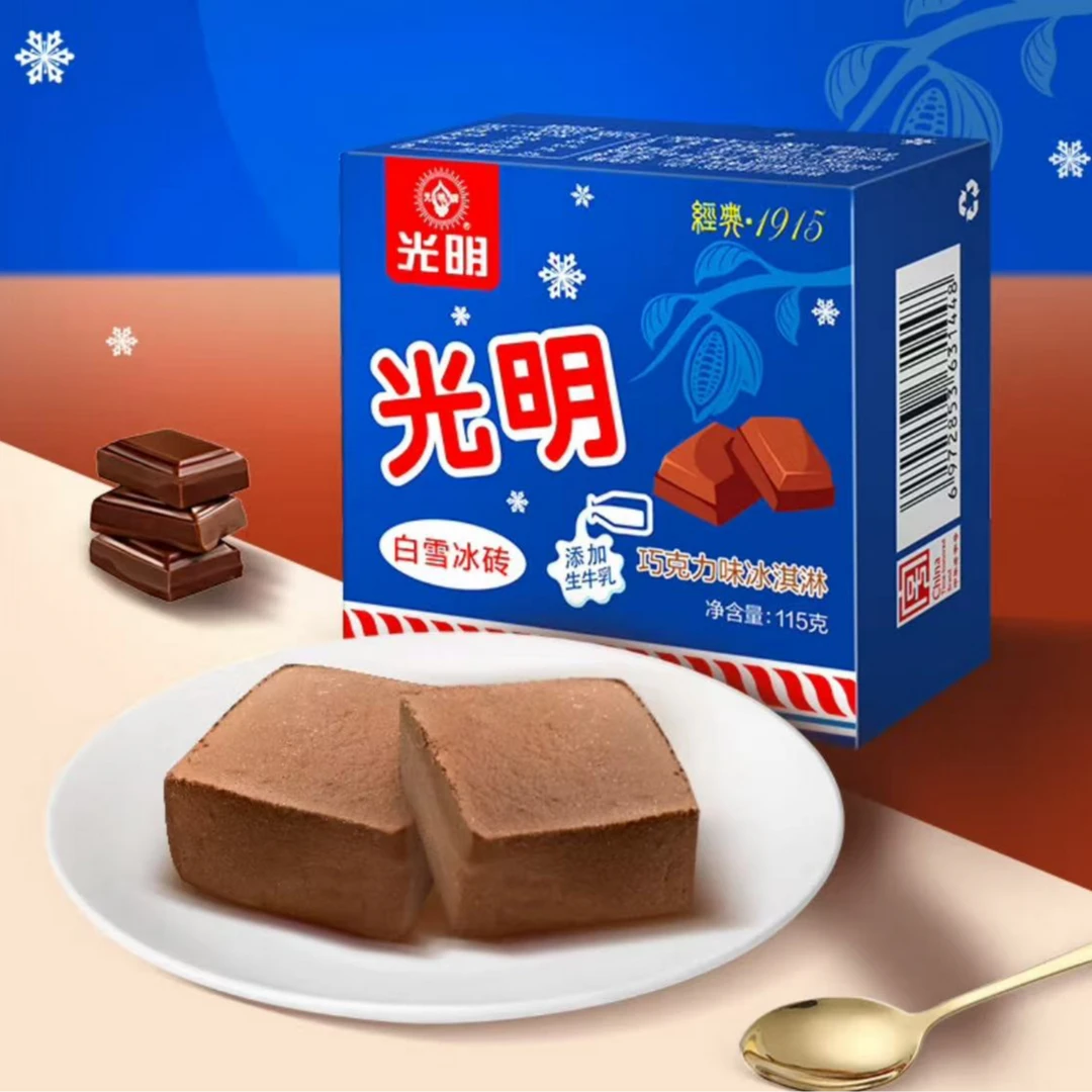光明白雪冰砖巧克力味115g