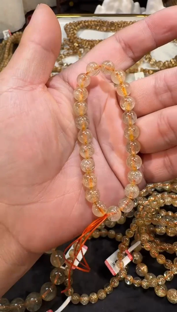 未镶嵌手串发晶SJ-429金发晶