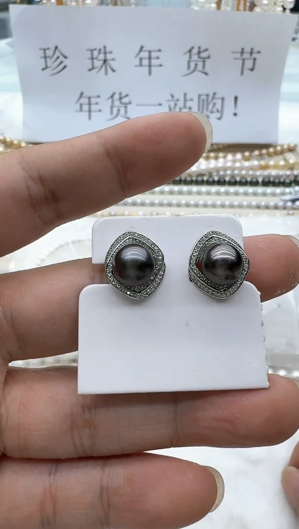 【闪购商品】海水珍珠耳饰银S925镶嵌清货