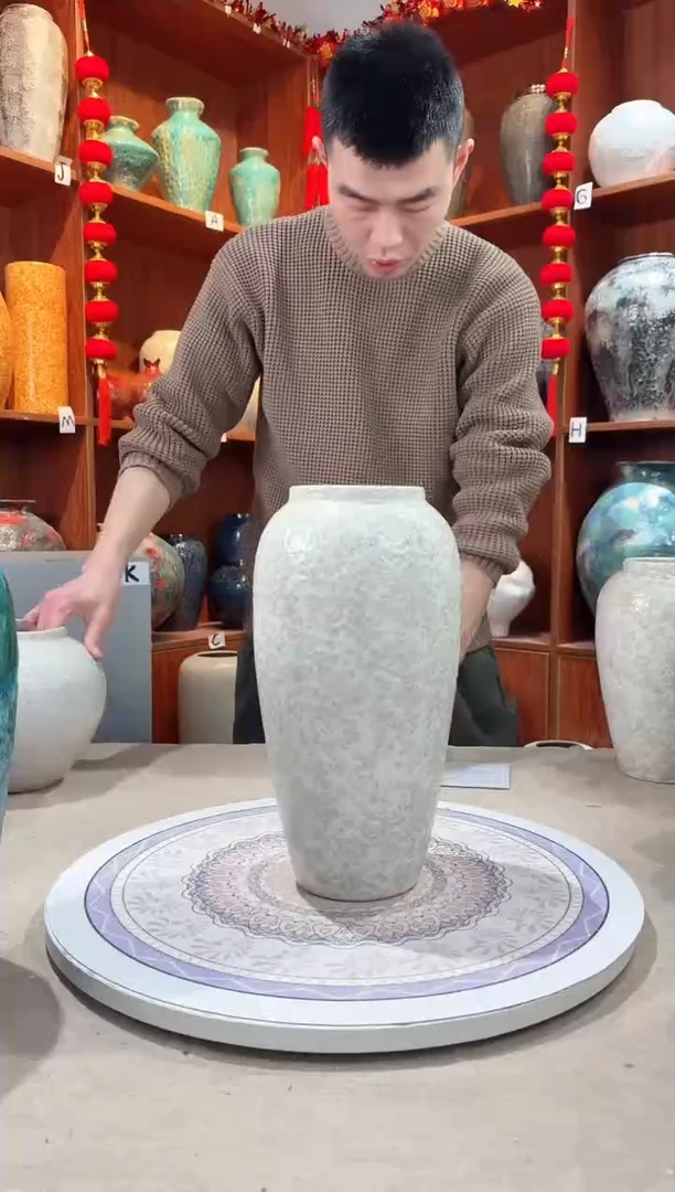 【闪购商品】瓶陶瓷花瓶 无花 茶白大号