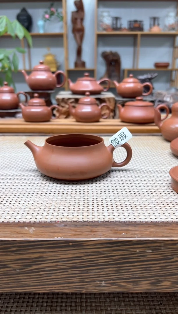 原矿朱泥全手 微瑕汉瓦 160cc