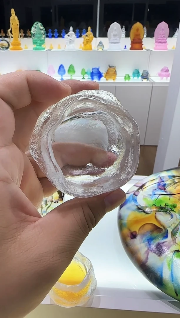 手工艺品琉璃冰裂纹口杯