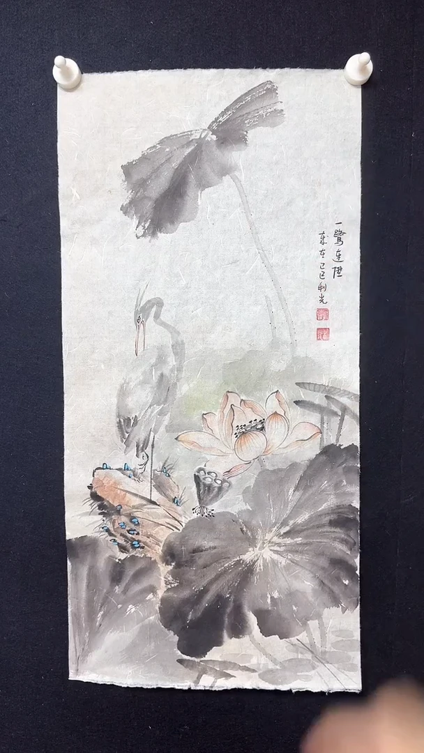 【闪购商品】国画水墨花鸟苍鹭