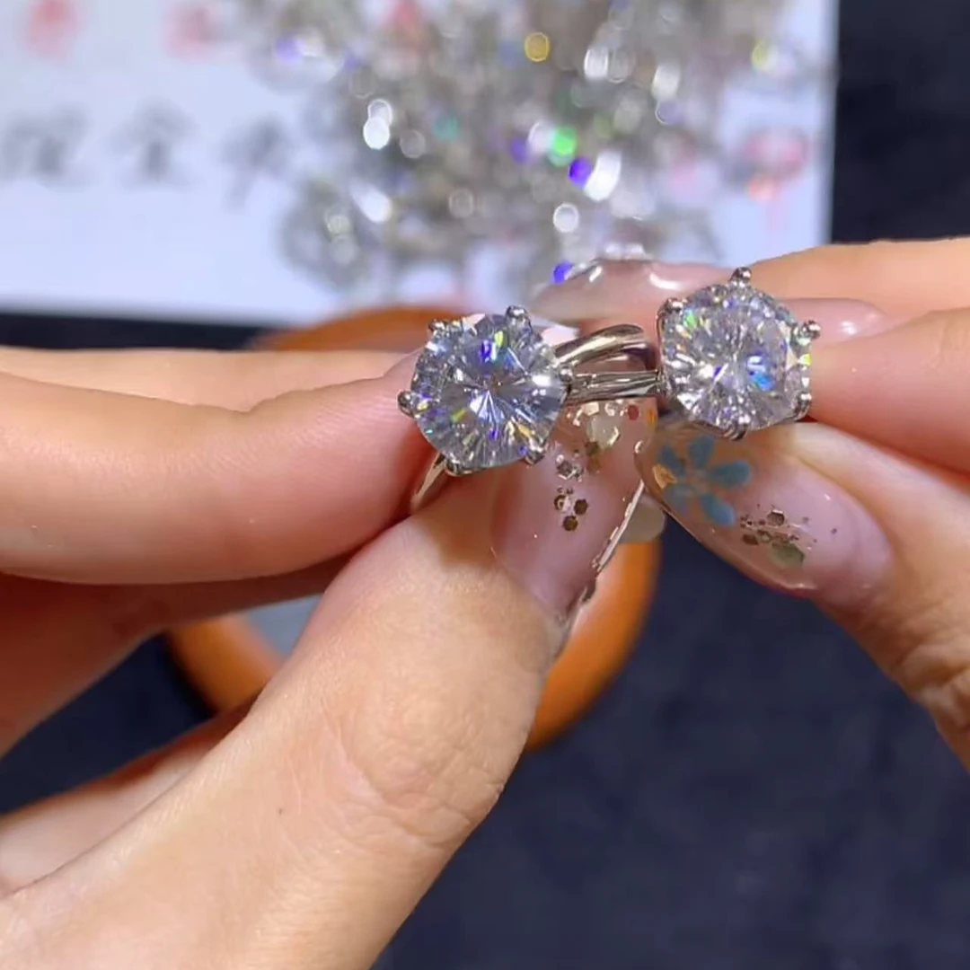 925银莫桑石戒指 【逍遥】莫桑戒指*001/49/多样性发/1件