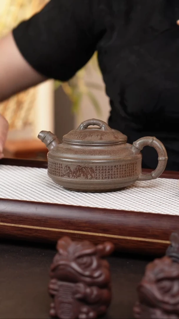 茶壶紫砂紫砂竹鼓
