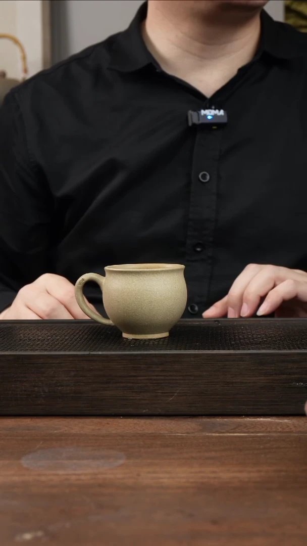 茶杯紫砂冰本绿小把杯！