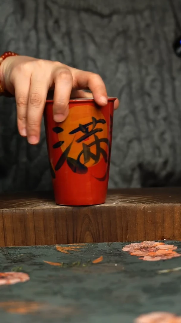 杯釉下彩手工手绘同款陶器