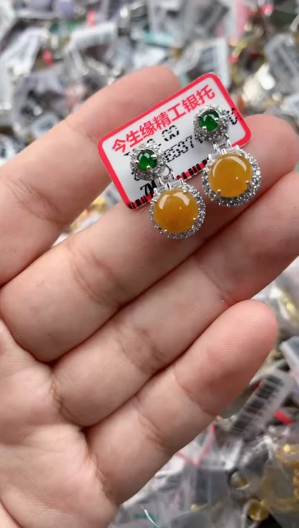 银S925镶嵌戒指翡翠333   6