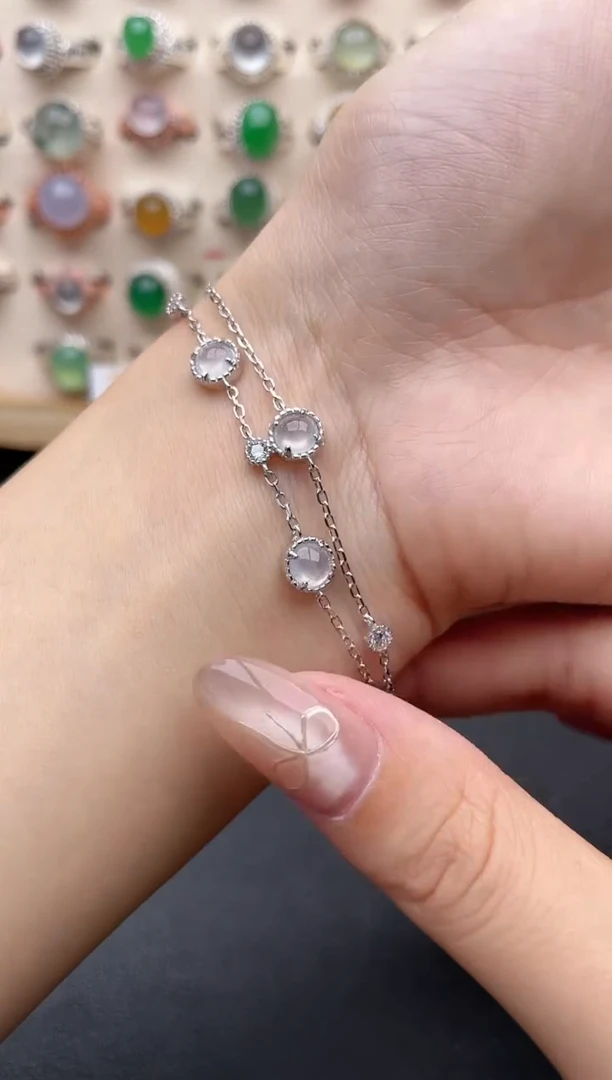 【闪购商品】翡翠戒指银S925镶嵌一物一证一礼盒