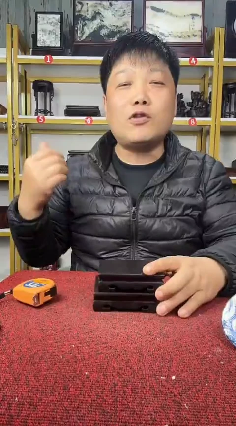 木大叶紫檀正方底座10CM//2个