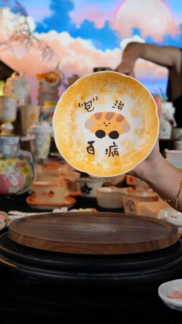 陶瓷便携款手工手绘景德镇陶瓷
