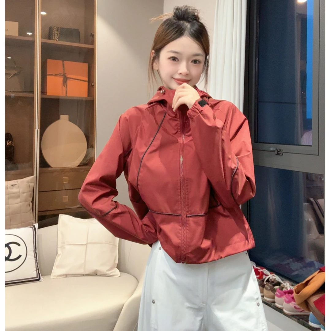 2025秋 新款连帽夹克外套软壳冲锋衣百搭显瘦时尚防风小个子上衣