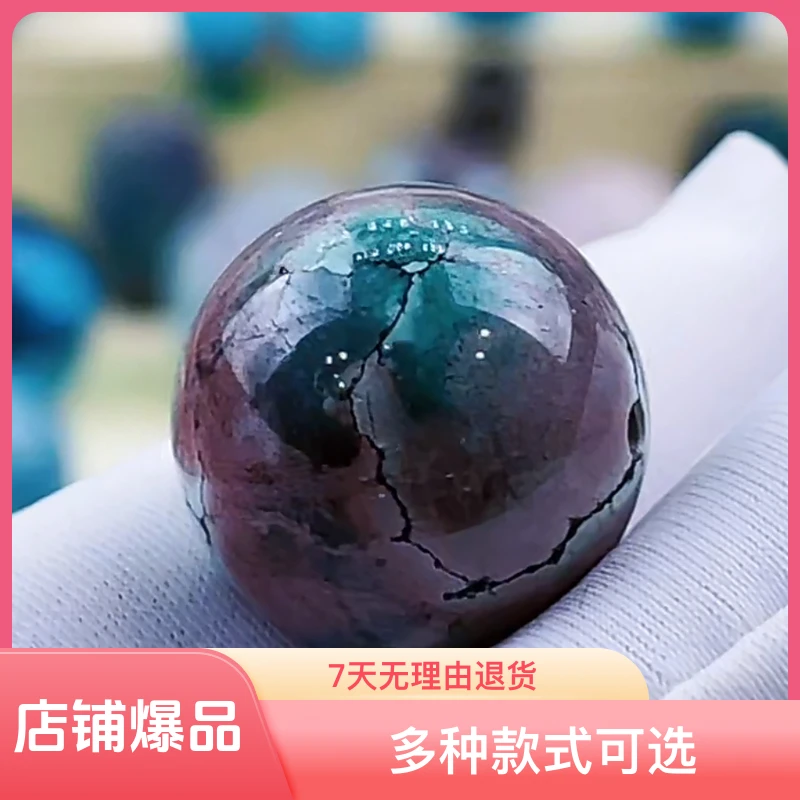 松石单珠吊坠湖北玉掌柜原矿绿松石单珠／颈链／手串／配饰