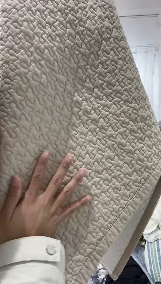 棉110*150纯棉床盖17号微瑕咖色