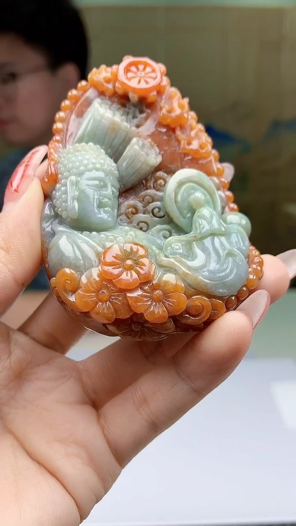 【闪购商品】定制翡翠未镶嵌4688ty-毛货挂件赠珠链130