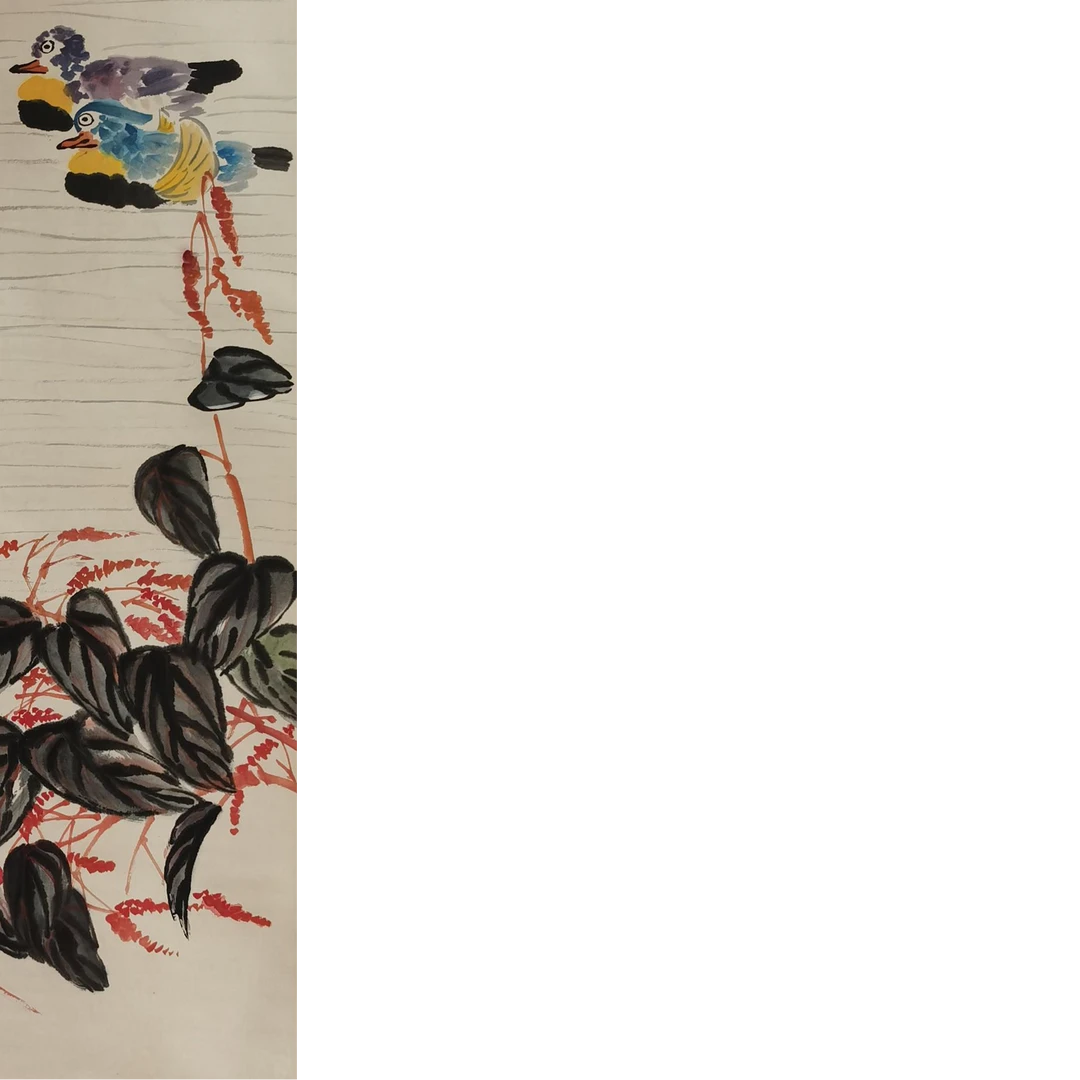 【辽拍】V250709-2-406 《鸭子》（3.2平尺)  纸本镜片 ws03