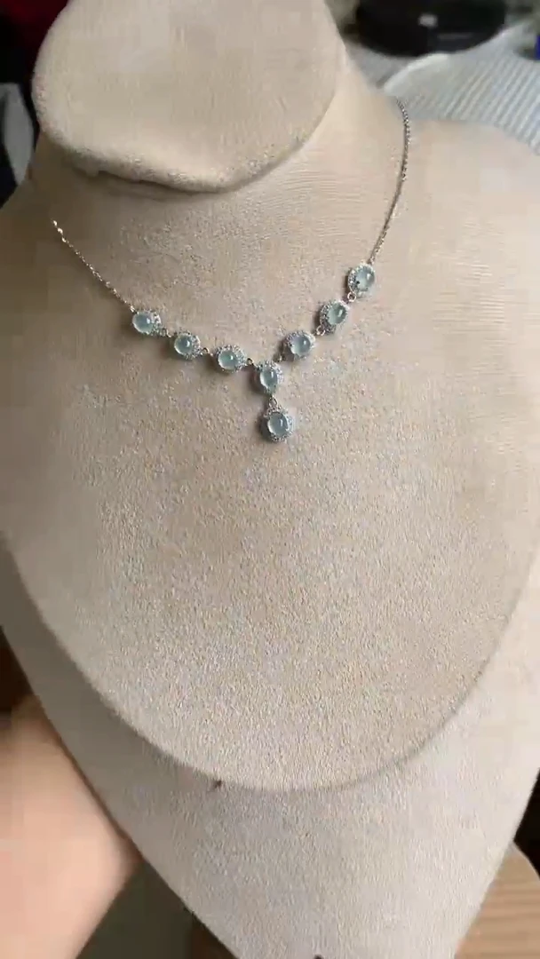 银S925镶嵌戒指翡翠项链