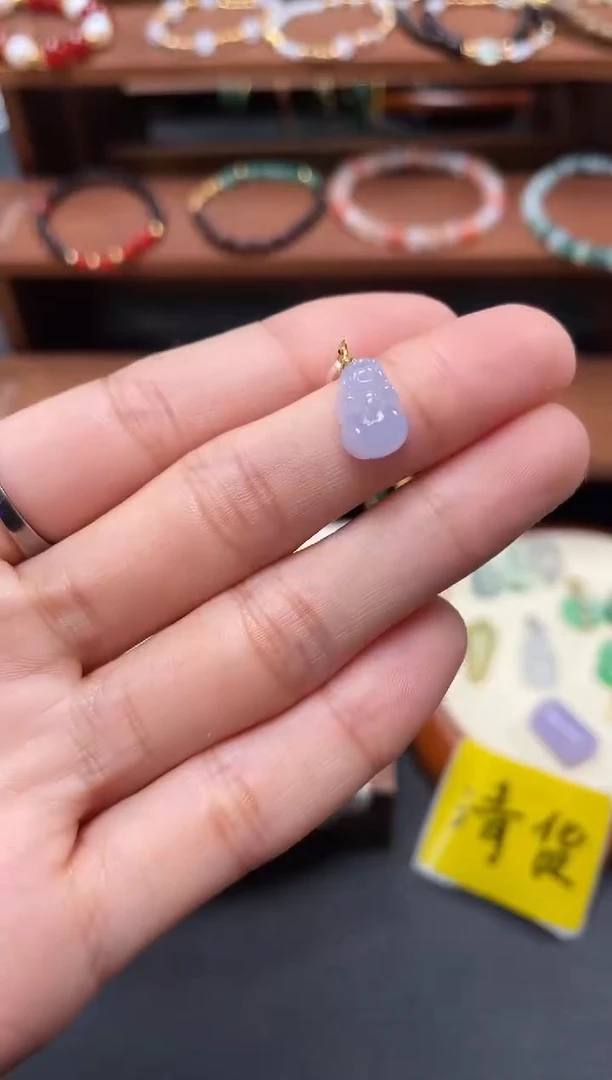 【闪购商品】翡翠吊坠(不含链)18K金镶嵌一个  JK415