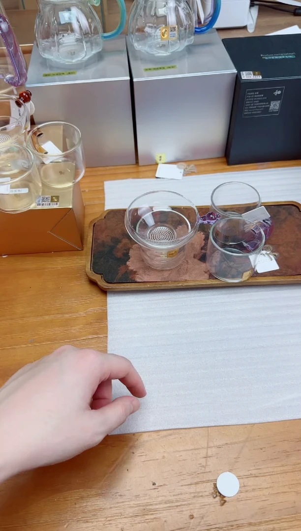 禾器金标奉珠茶漏浅紫+禾器对杯浅紫色