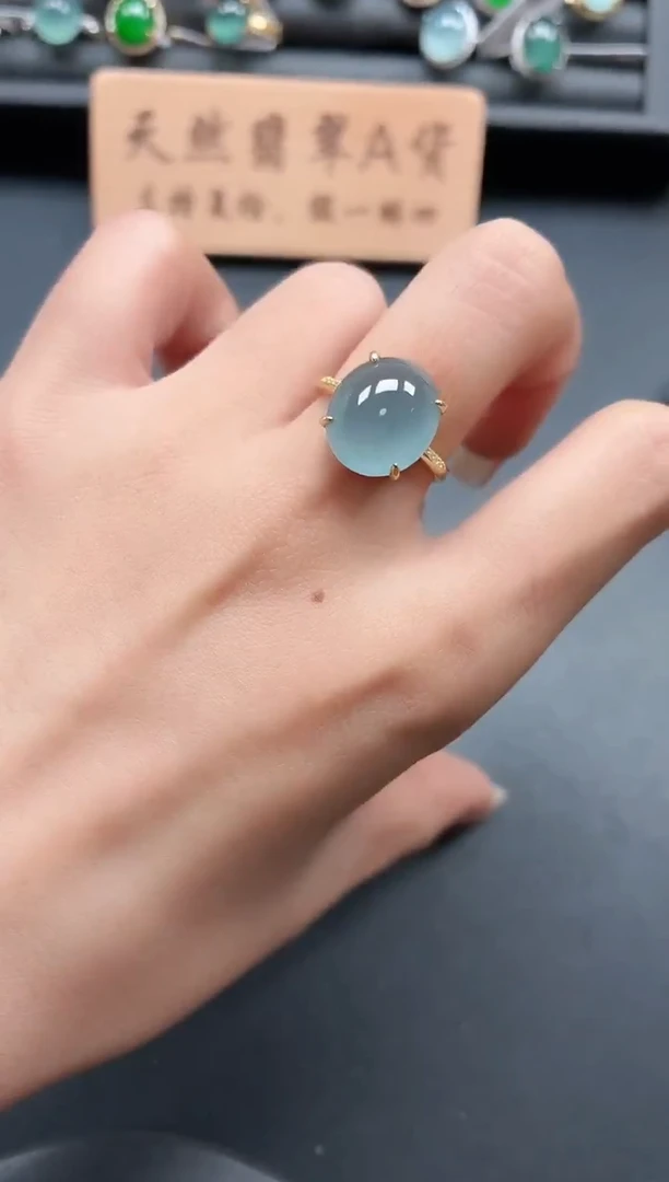 银S925镶嵌戒指翡翠1111