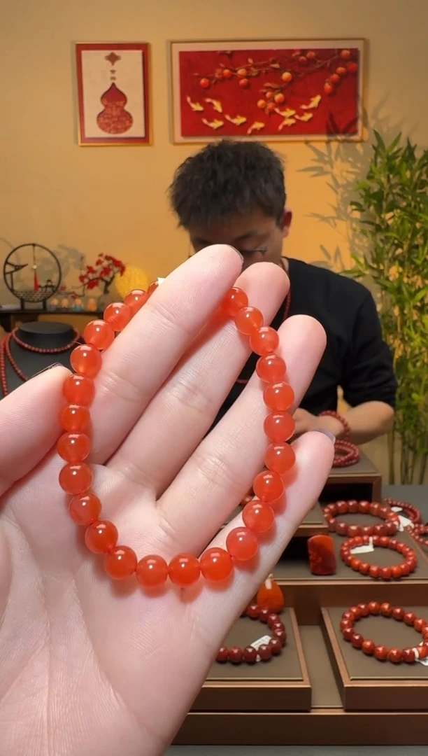 【闪购商品】南红玛瑙手串未镶嵌一条7mm+ 多样性发货