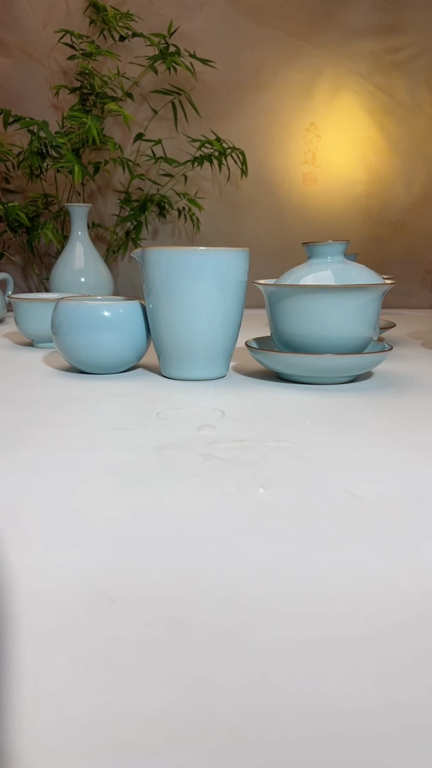 盖碗三件套，一级品带礼盒，送条茶巾