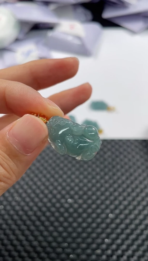 颈饰未镶嵌翡翠28（多样性发一件）貔貅
