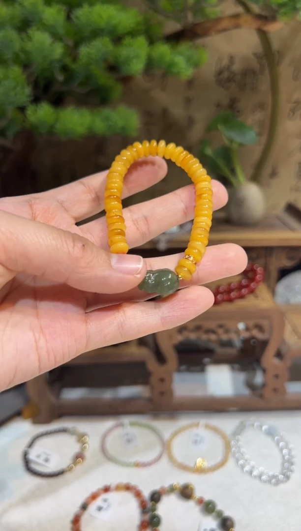 手串琥珀未镶嵌手饰@@