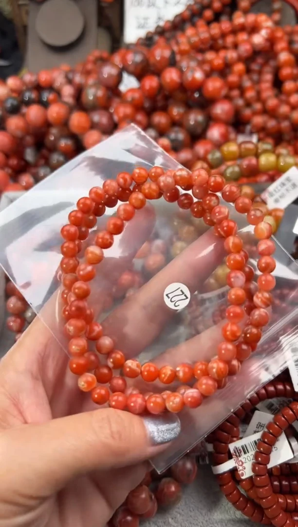 未镶嵌手串南红玛瑙6+