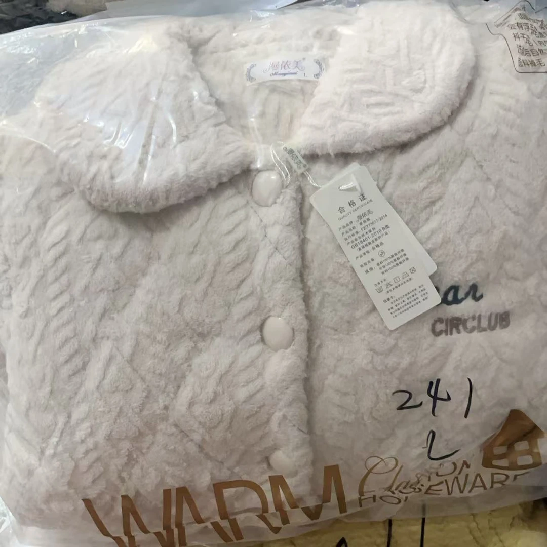 【241】冬季女士雪糕暖肤绒精品高货袍套三层夹棉加厚