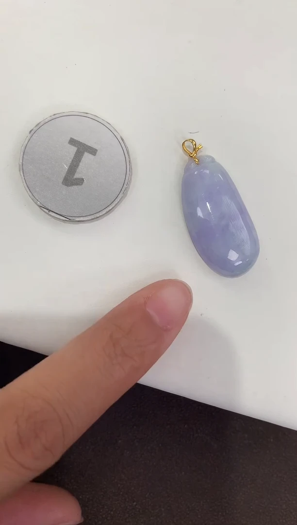 颈饰18K金镶嵌翡翠 天然缅甸A货翡翠