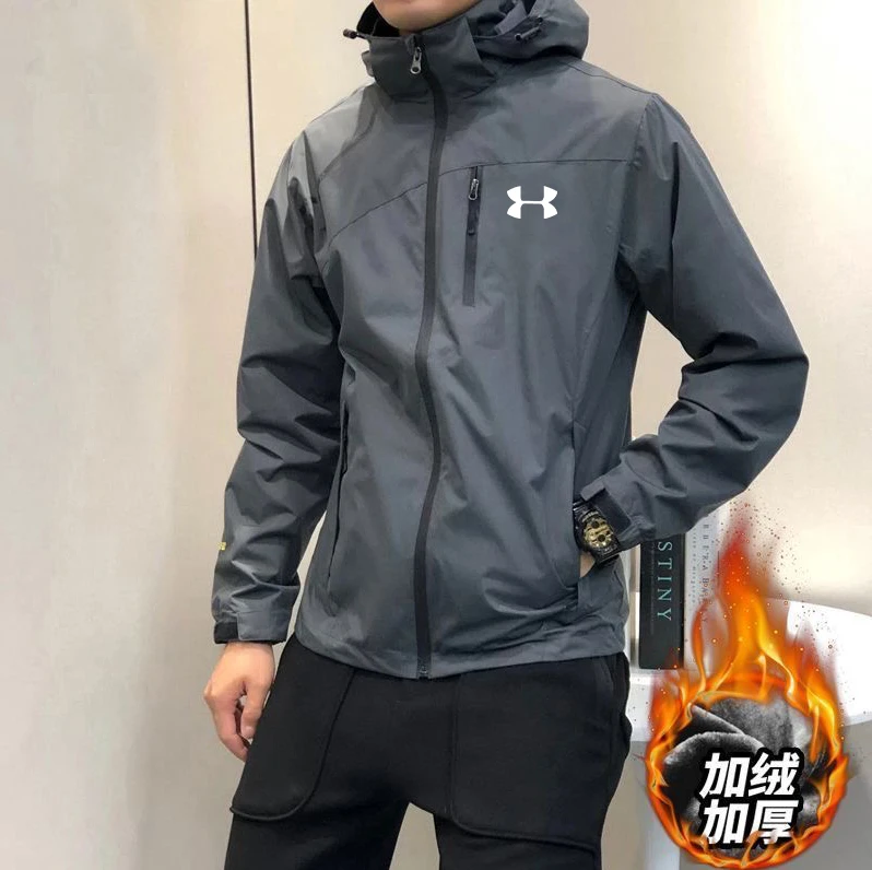 安德马冲锋外套秋季防水防风可拆卸帽冲锋衣男女户外徒步登山外套