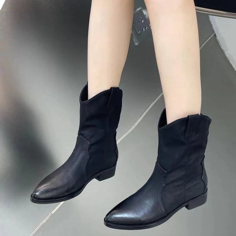2120B   秋冬新款时尚气质百搭粗跟时装短靴