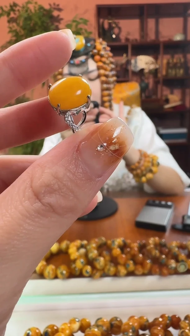 银S925镶嵌颈饰蜜蜡1689天然蜜蜡珠宝奇石假一罚十