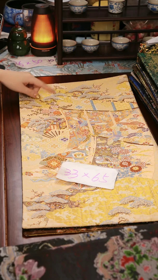 【西阵织繁花似锦双面】中国风干泡织锦茶席33*65