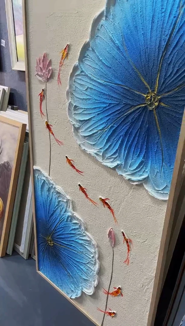 【闪购商品】油画47号 80*160 荷花-手绘油画