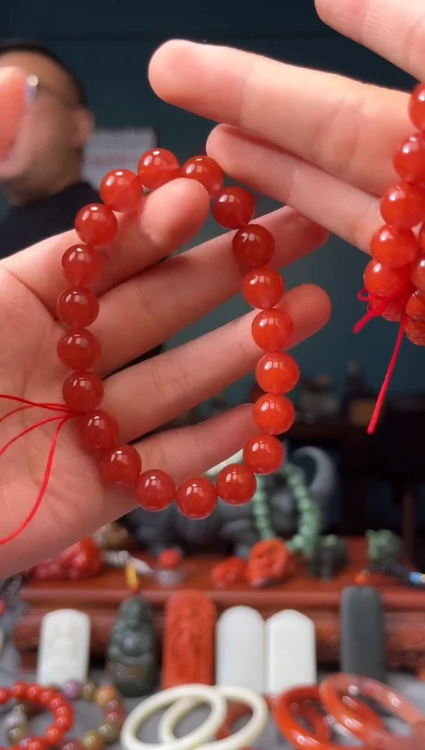 南红玛瑙未镶嵌颈饰手串