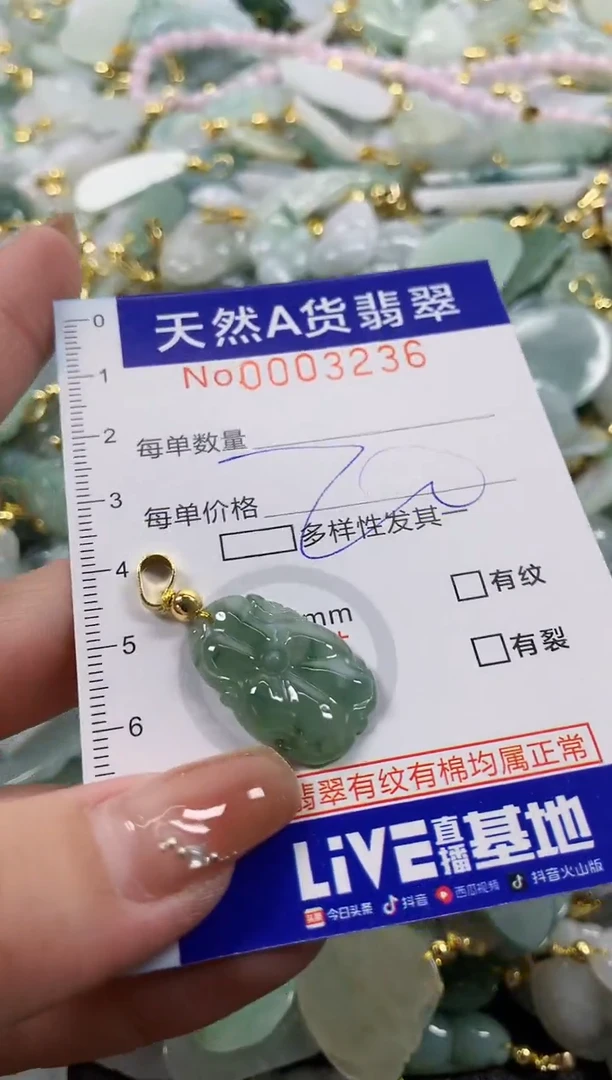 颈饰未镶嵌翡翠天然A货翡翠